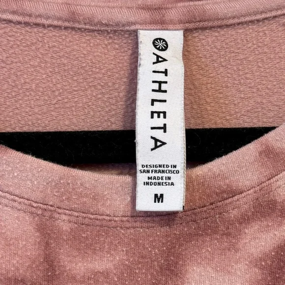 Athleta Studio To Street Sweatshirt Serene Hearth Rose Tie Dye Size Medium - Picture 2 of 5
